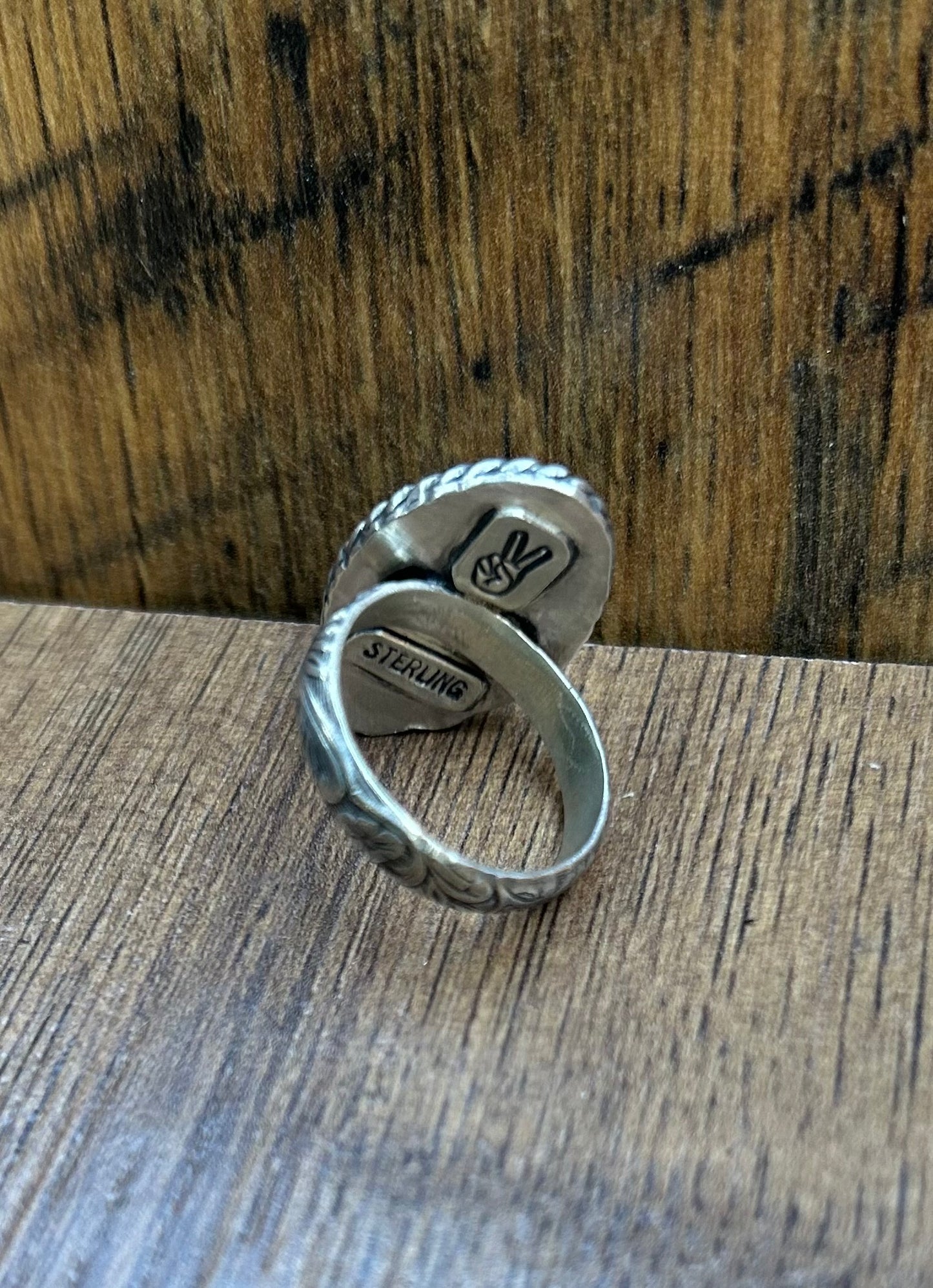 The Forrest Ring, Sierra Nevada Turquoise & Solid Sterling Silver, US Size 7 3/4
