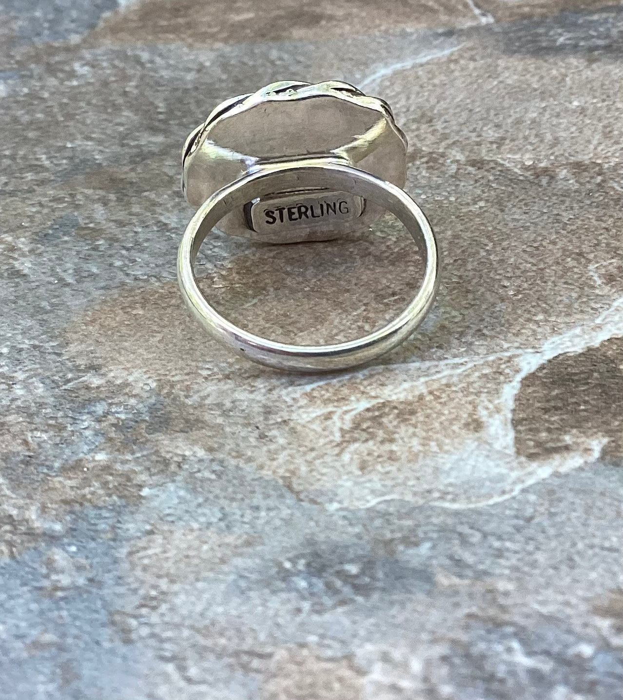The Tadeo Ring, White Buffalo, Hand Twisted Wire, Simple Band, US 7 1/4