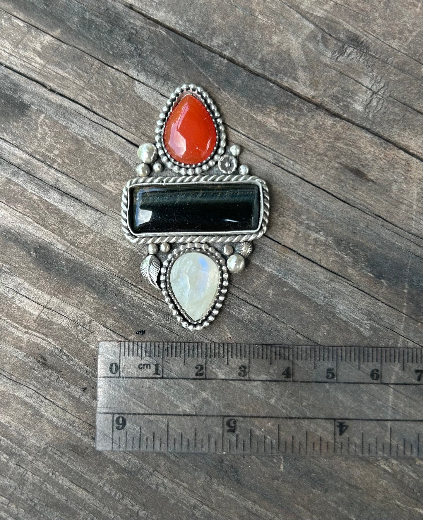 Carnelian, Black Tiger Eye, Moonstone Statement Ring, Multi Stone, Finished To Your Size