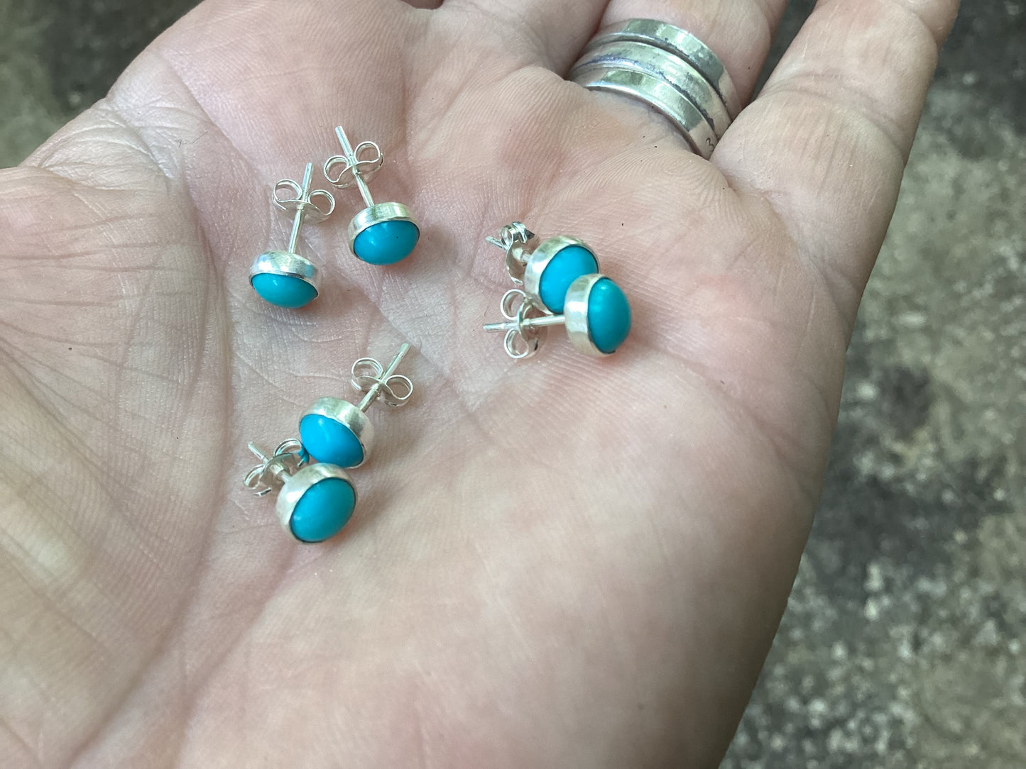 Kingman Turquoise Studs