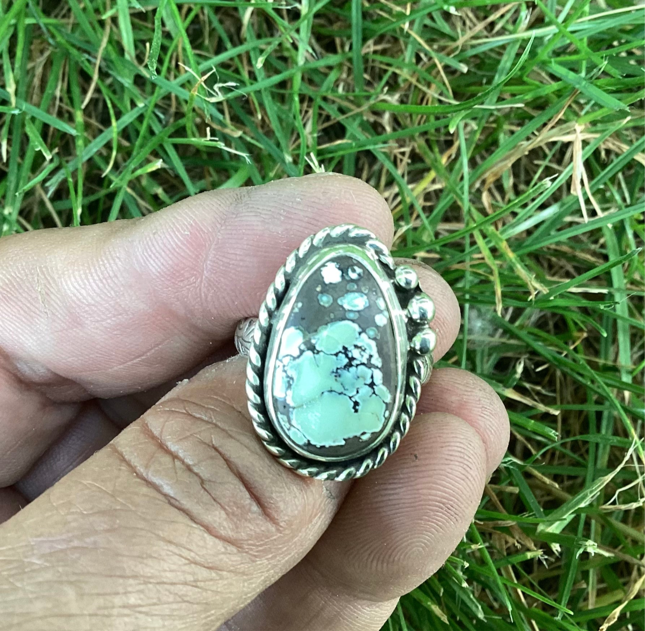 Poseidon Variscite Ring, US 7.5