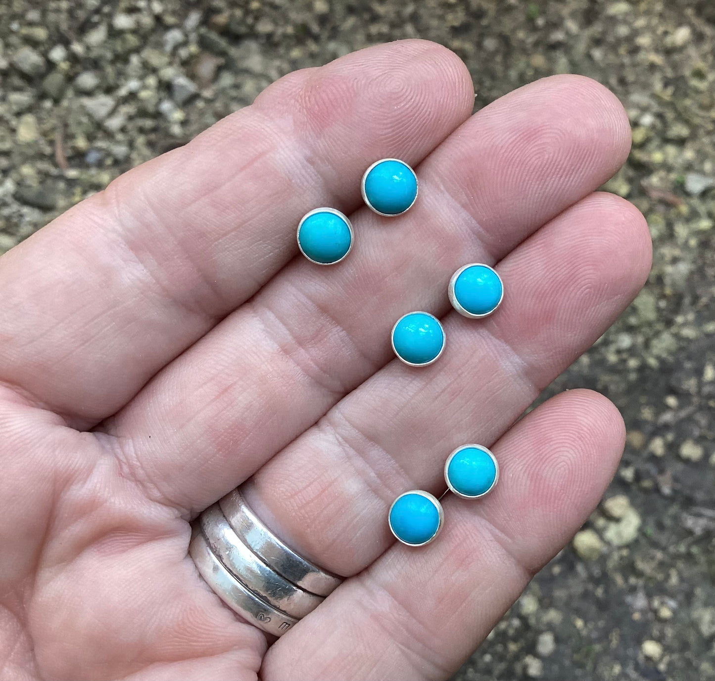 Kingman Turquoise Studs