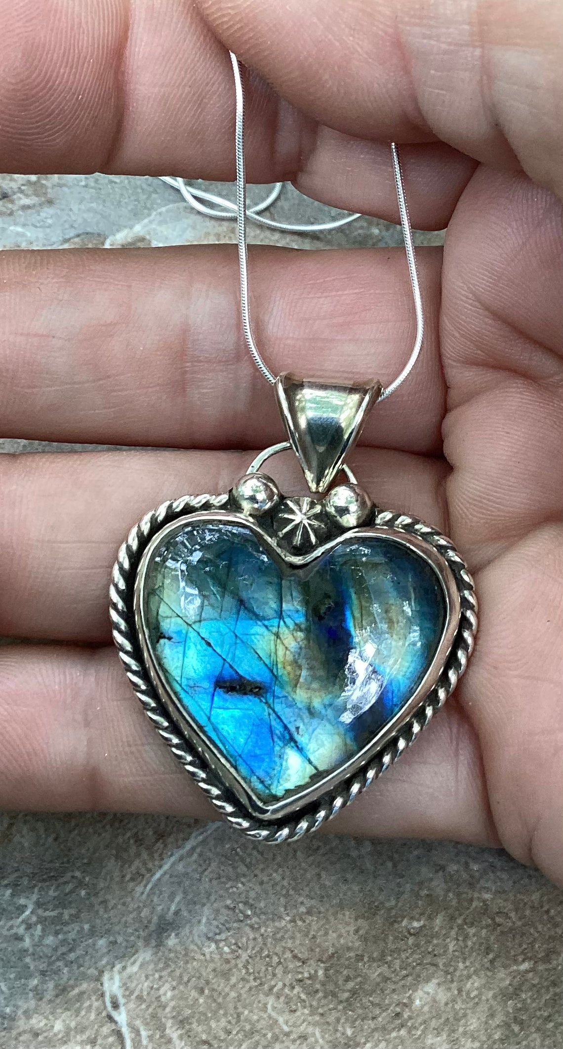 Labradorite Sweetheart Necklace