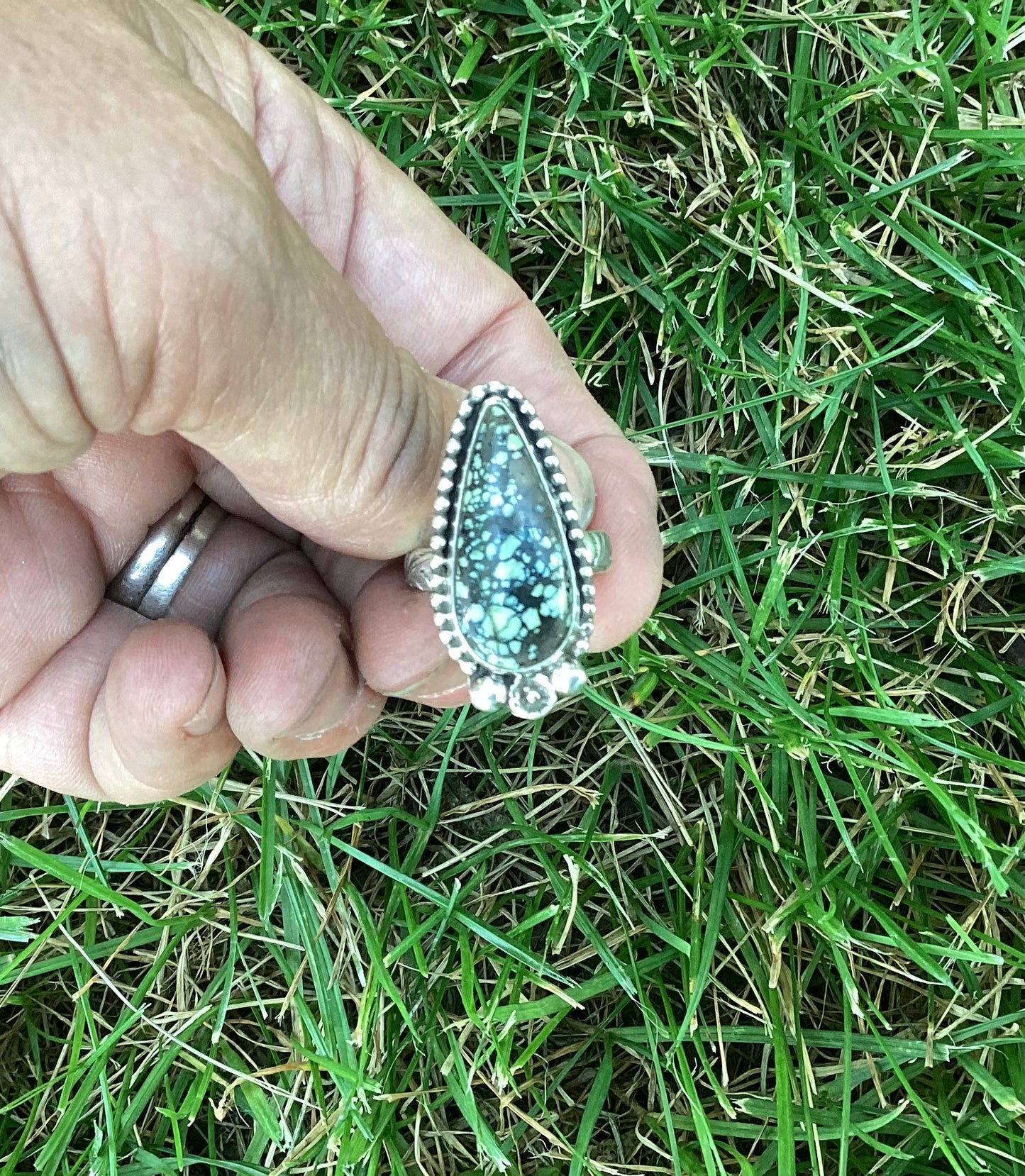 Poseidon Variscite Ring US 7 3/4