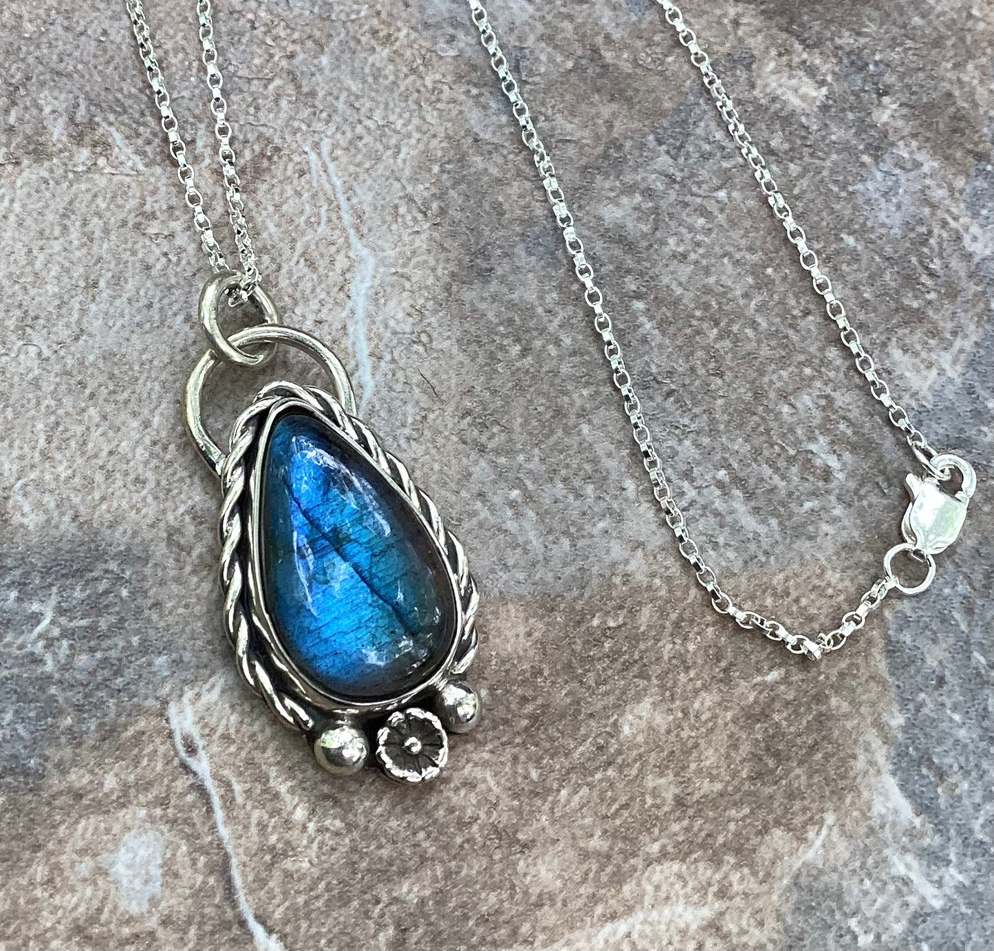 Labradorite Teardrop Necklace