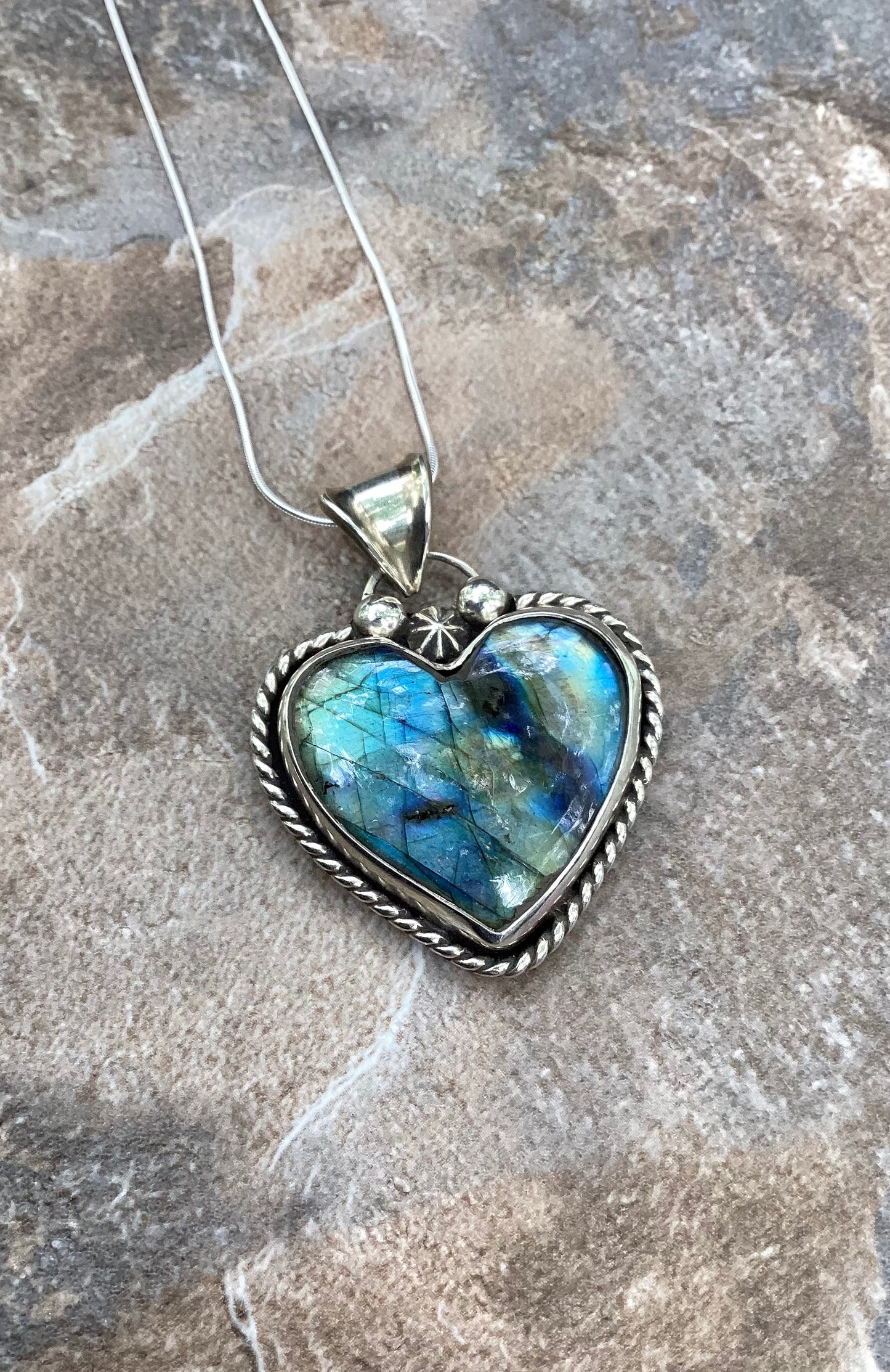 Labradorite Sweetheart Necklace