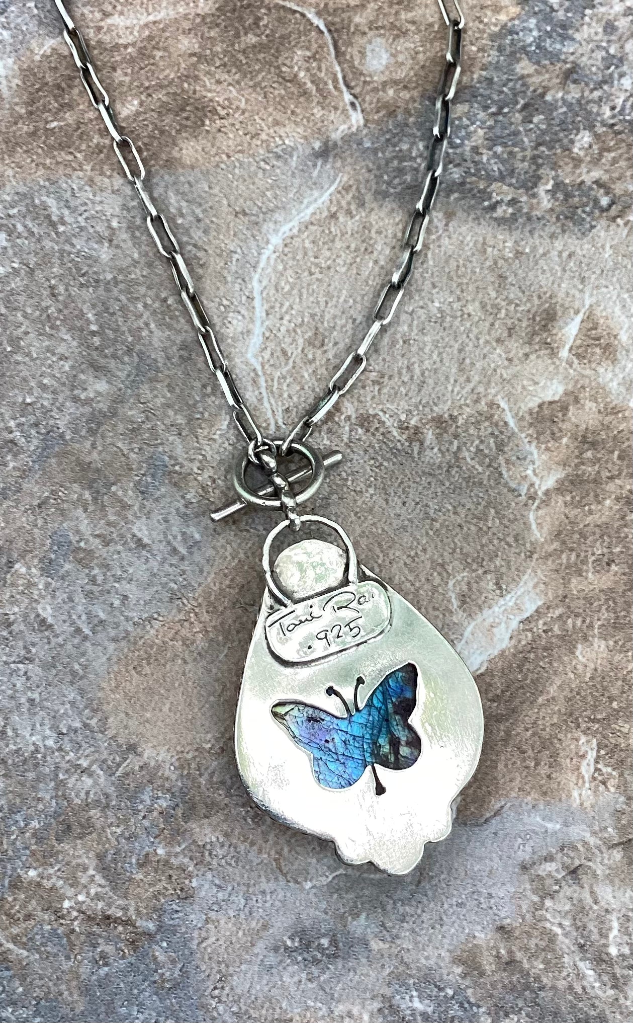 Labradorite Butterfly Necklace