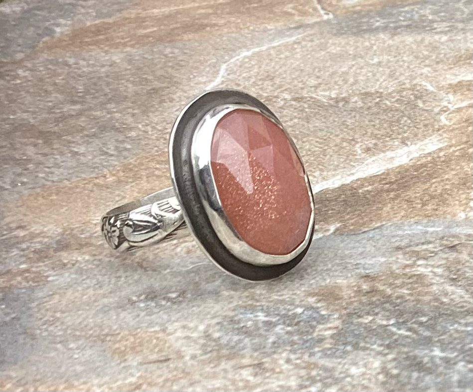 Rose Cut Natural Gemstone Ring