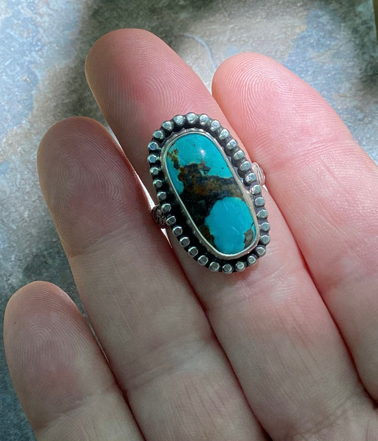 Sierra Nevada Turquoise Ring US 7 1/4