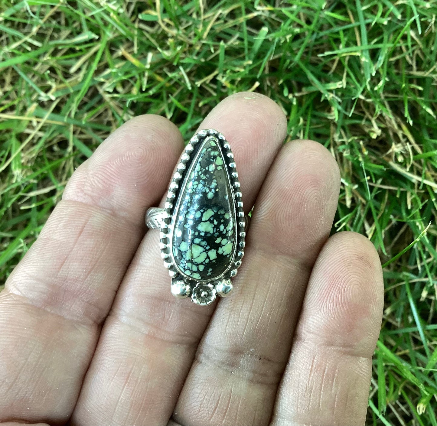 Poseidon Variscite Ring US 7 3/4