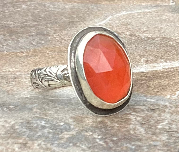 Rose Cut Natural Gemstone Ring