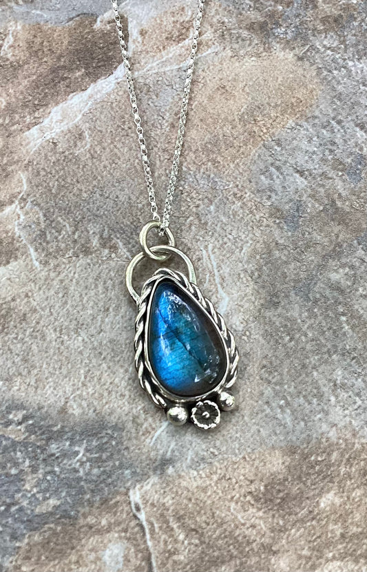 Labradorite Teardrop Necklace