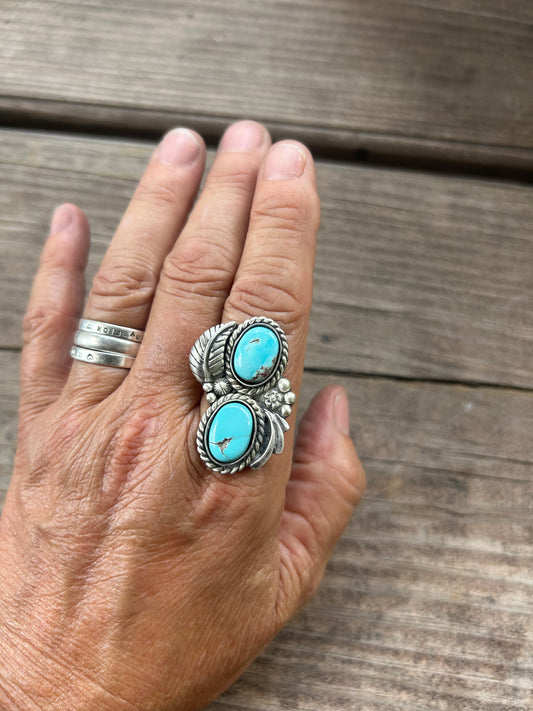 Royston Turquoise Ring.  You Pick Size. Unfinished.